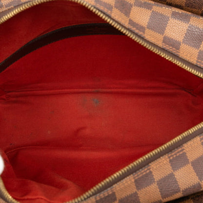 Louis Vuitton Damier Naviglio Shoulder Bag N45255 Brown Leather