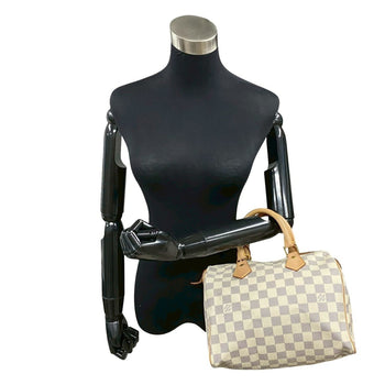 Louis Vuitton Speedy 25 Damier Azur Leather Handbag/Mini Boston Bag