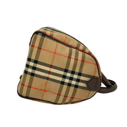 Burberry'S Nova Check Shadow Horse Logo Canvas And Leather Handbag