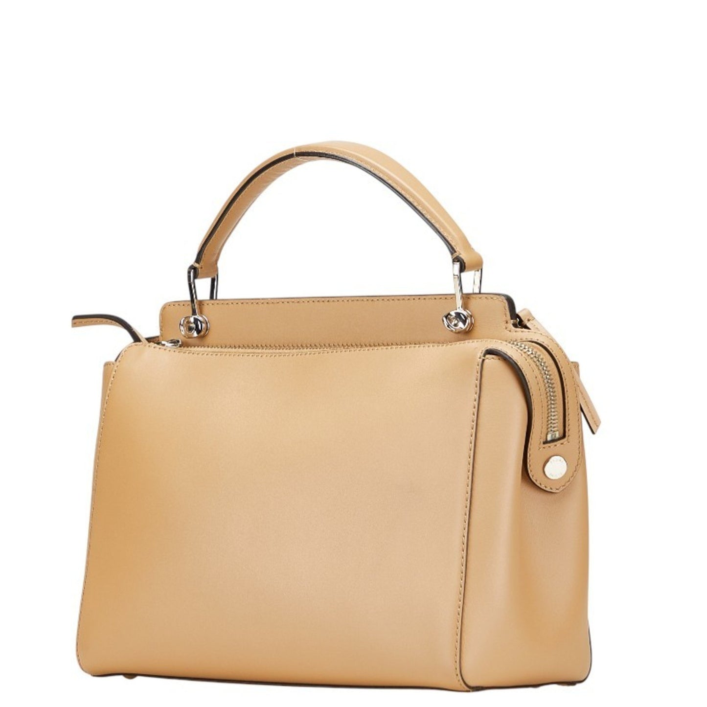 Fendi.Com Flower Stud Handbag/Shoulder Bag 2Way 8Bn298 Beige Multicolor Leather