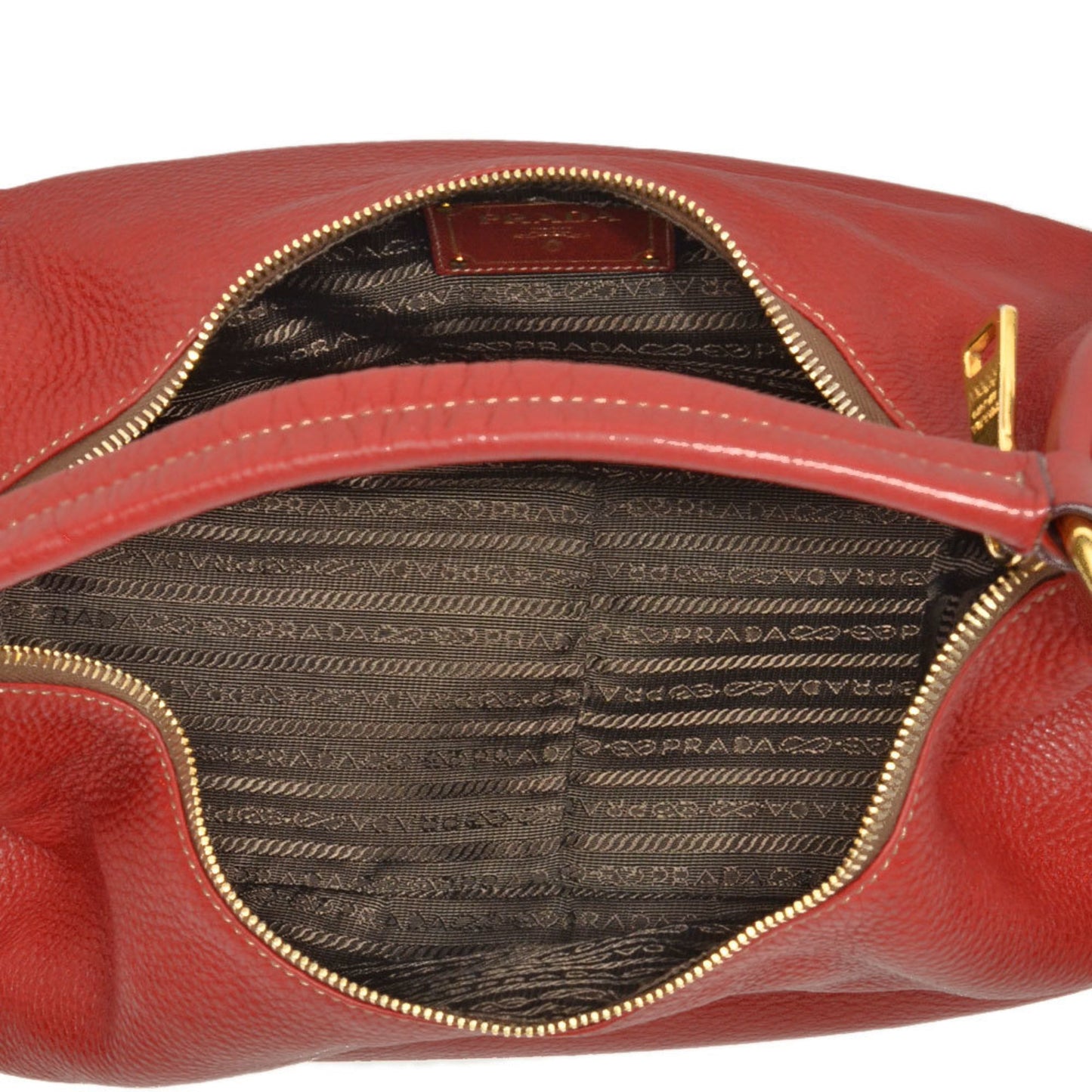 Prada Shoulder Bag Grain Leather Br4311 Red