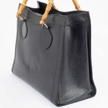 Gucci Bamboo Tote Bag 035694 Leather Black