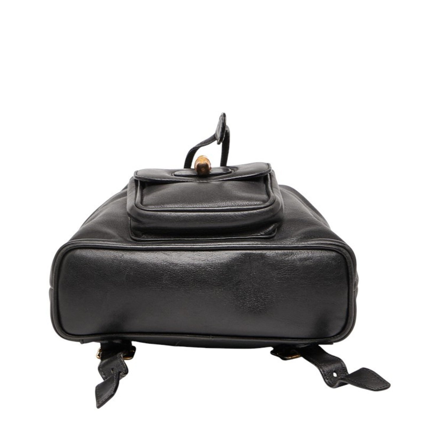 Gucci Bamboo Backpack 003 1705 0030 Black Suede Leather