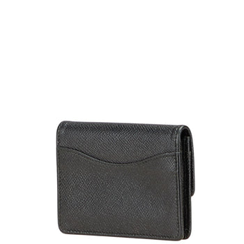 Salvatore Ferragamo Gancini Card Case In Black Leather
