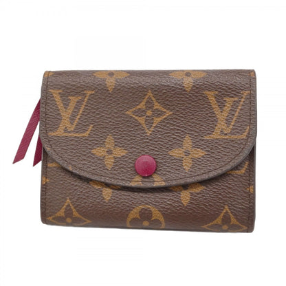 Louis Vuitton Monogram Porte Monnaie Wallet/Coin Case M41939 Brown Fuchsia