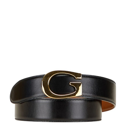 Gucci G Logo Belt Size: 70 28 036 519 Black Brown Leather