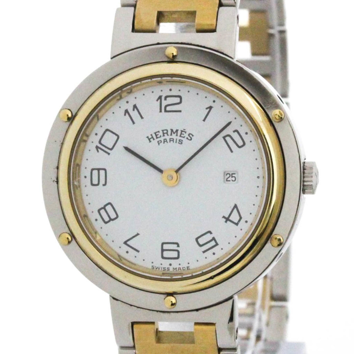 HERMES Clipper Gold Plated Steel Quartz