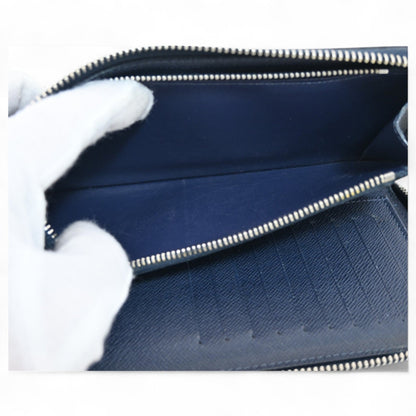 Louis Vuitton Taiga Vertical Blue Marine Long Wallet