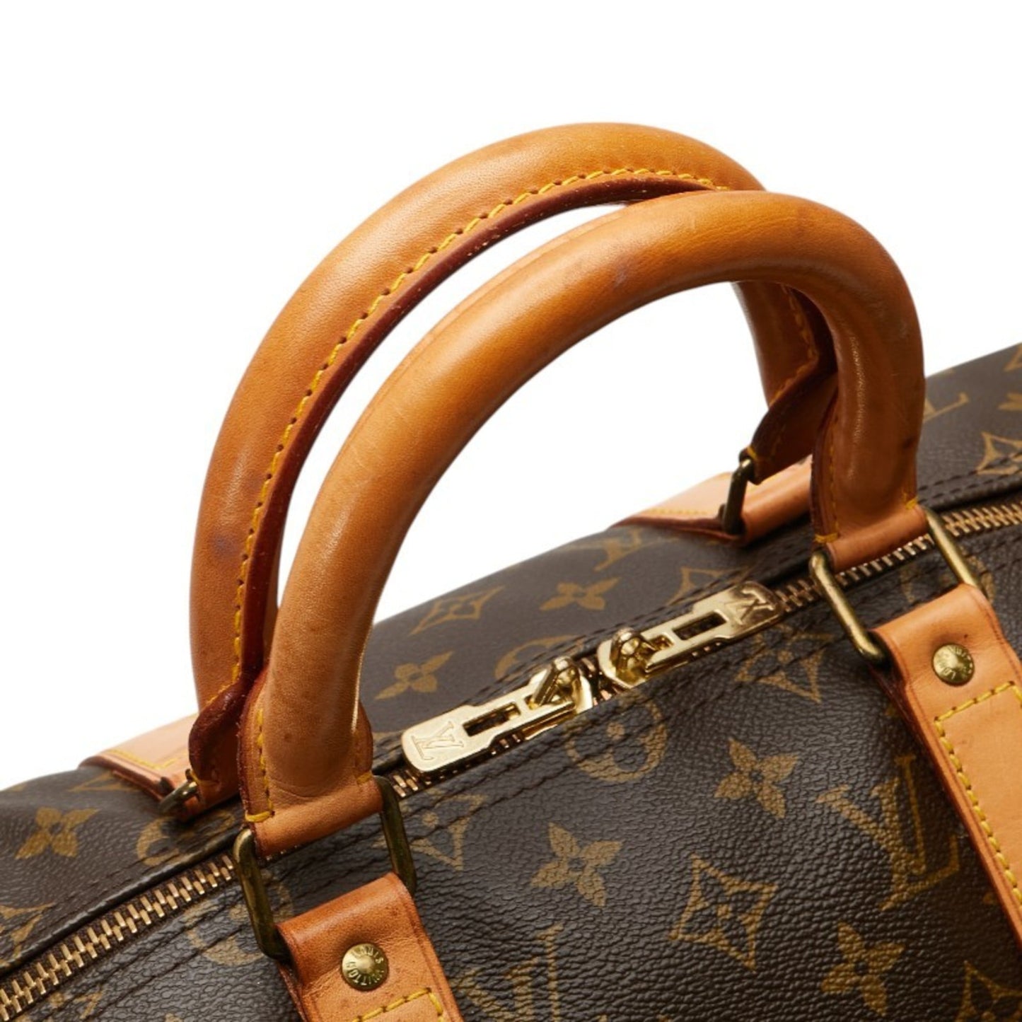 Louis Vuitton Monogram Keepall 50 Boston Bag/Travel Bag M41426 Brown Leather