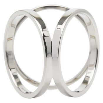 Hermes Trio Scarf Muffler Ring Silver Metal