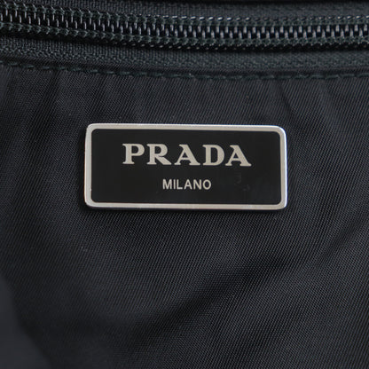 Prada Tessuto Nylon Backpack With Triangle Logo And Plate