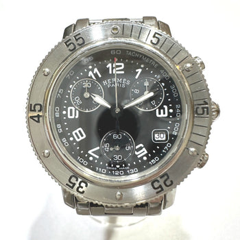 Hermes Cl2.310 Chronograph Clipper Diver Watch Stainless Steel