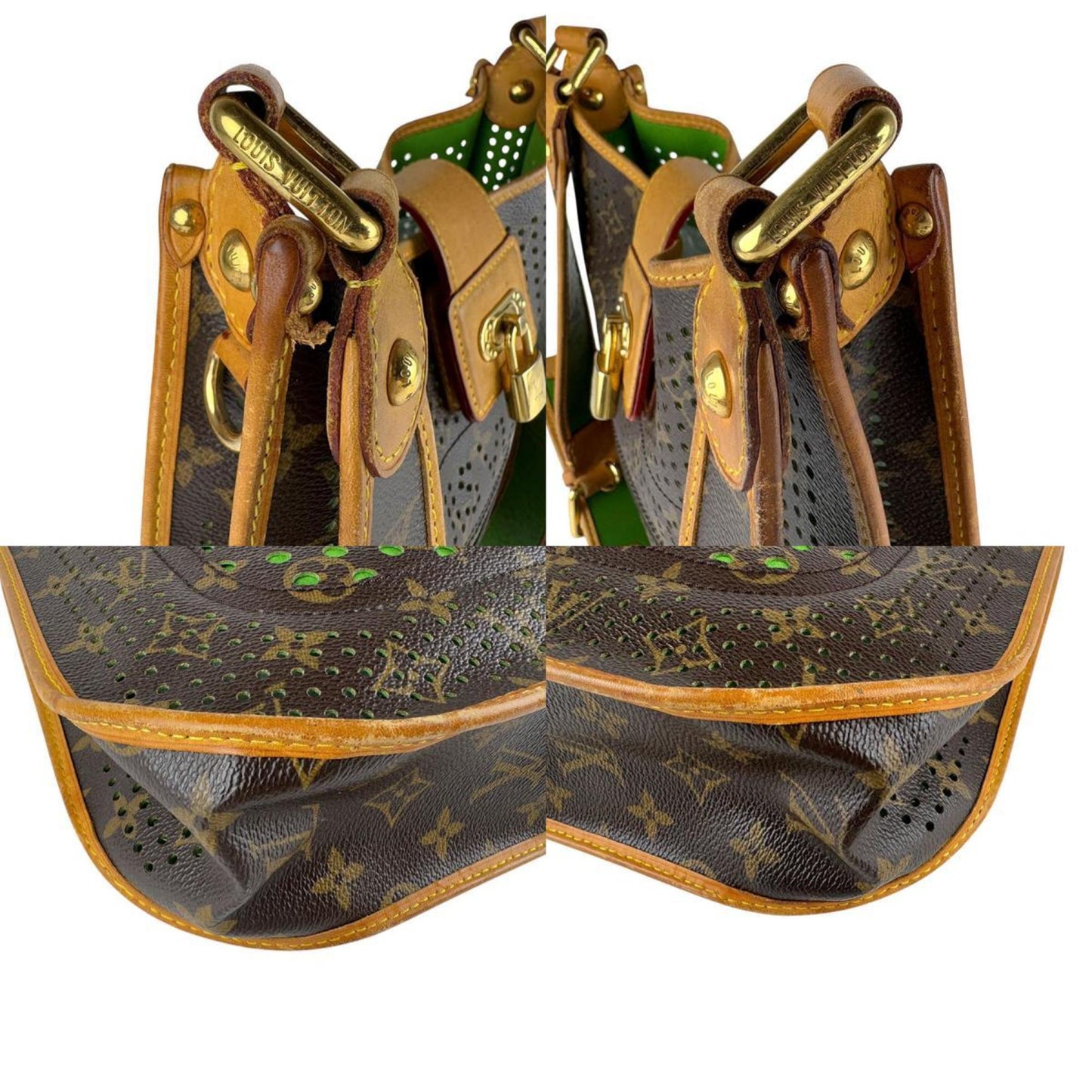 Louis Vuitton Monogram Perforated Musette Vert Shoulder Bag