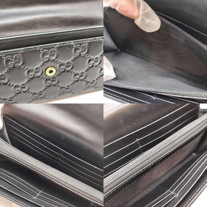 Leather Gucci Long Wallet (Bi-Fold)