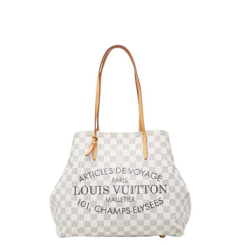 Louis Vuitton Damier Azur Cabas Mm Handbag Tote Bag N41375 White Leather