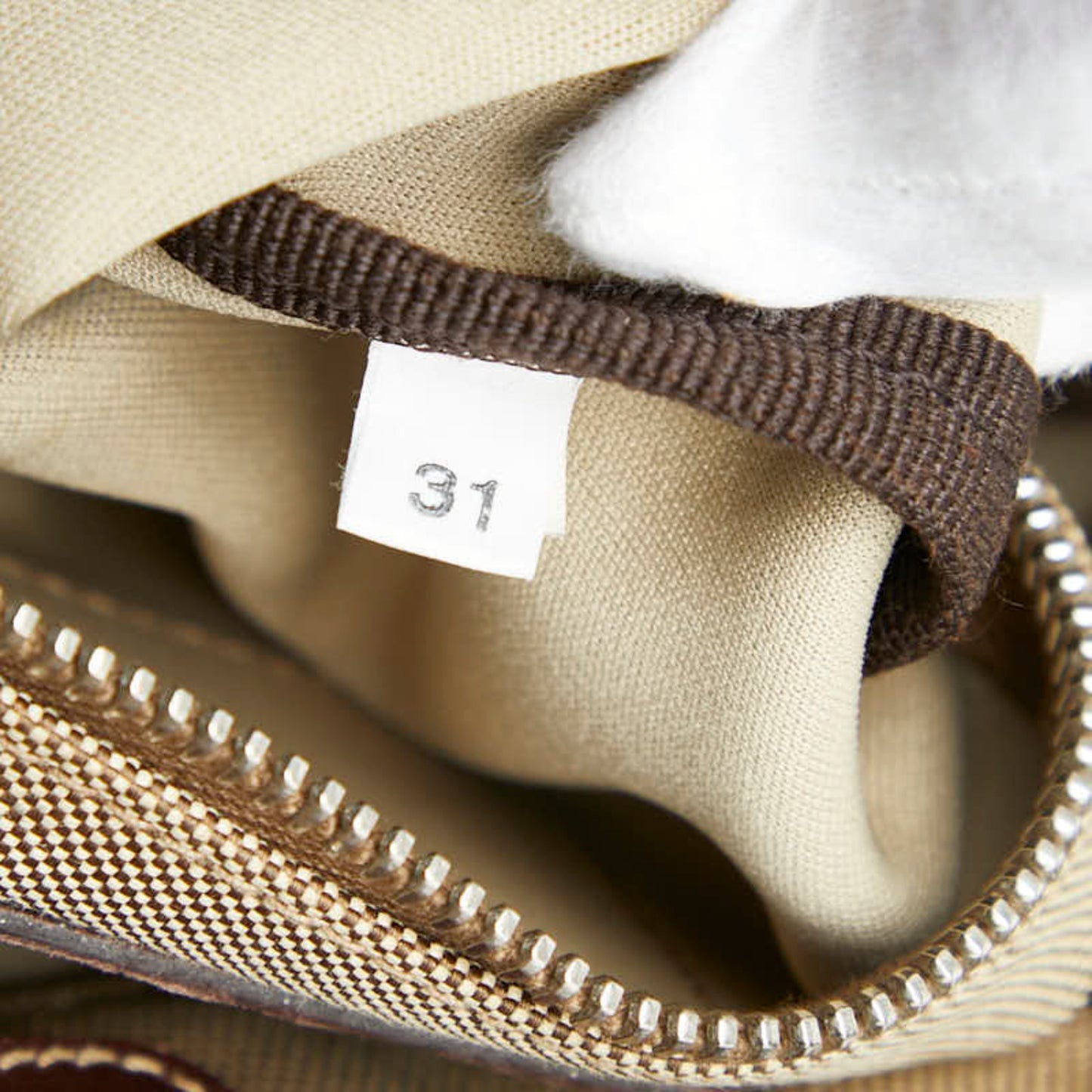 Prada Logo Jacquard Shoulder Bag Bt0551 Beige Brown Canvas Leather