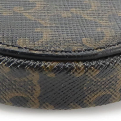 Celine Wallet/Coin Case Triomphe 10D222Bq3.38No Leather Black Brown Round