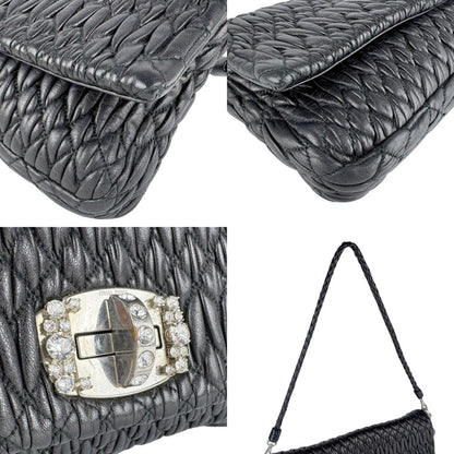 Miu Miu Miu Shoulder Bag In Matelasse Leather