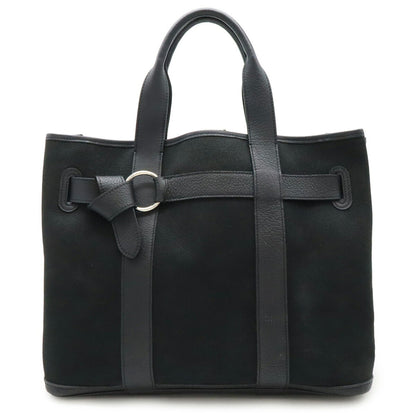 Hermes Hermes Petite Ceinture Mm Tote Bag Handbag Canvas Leather Black ?J Stamp