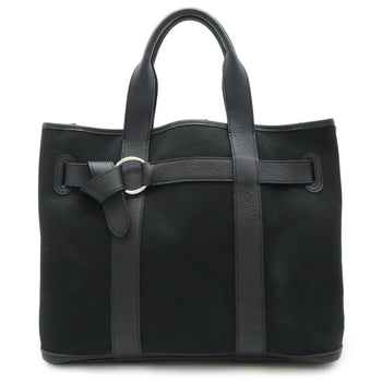 Hermes Hermes Petite Ceinture Mm Tote Bag Handbag Canvas Leather Black ?J Stamp