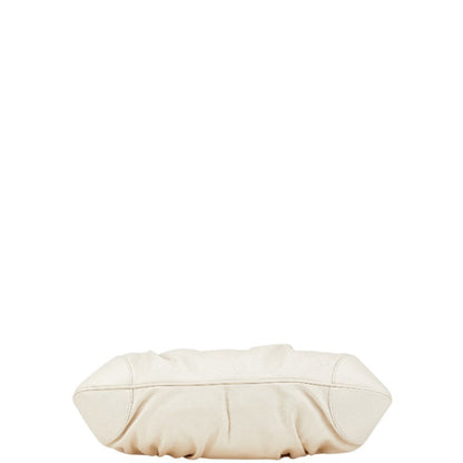 Salvatore Ferragamo Gancini Handbag Au-21 6317 White Leather