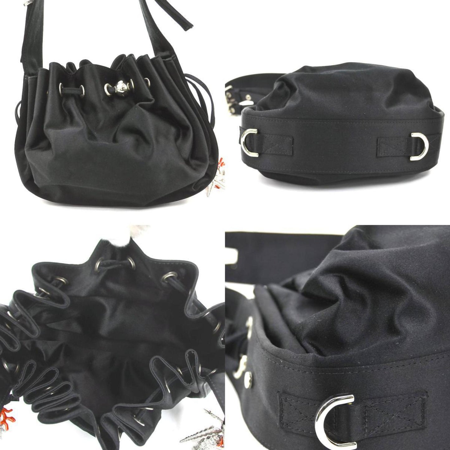 Givenchy Shoulder Bag In Black Satin