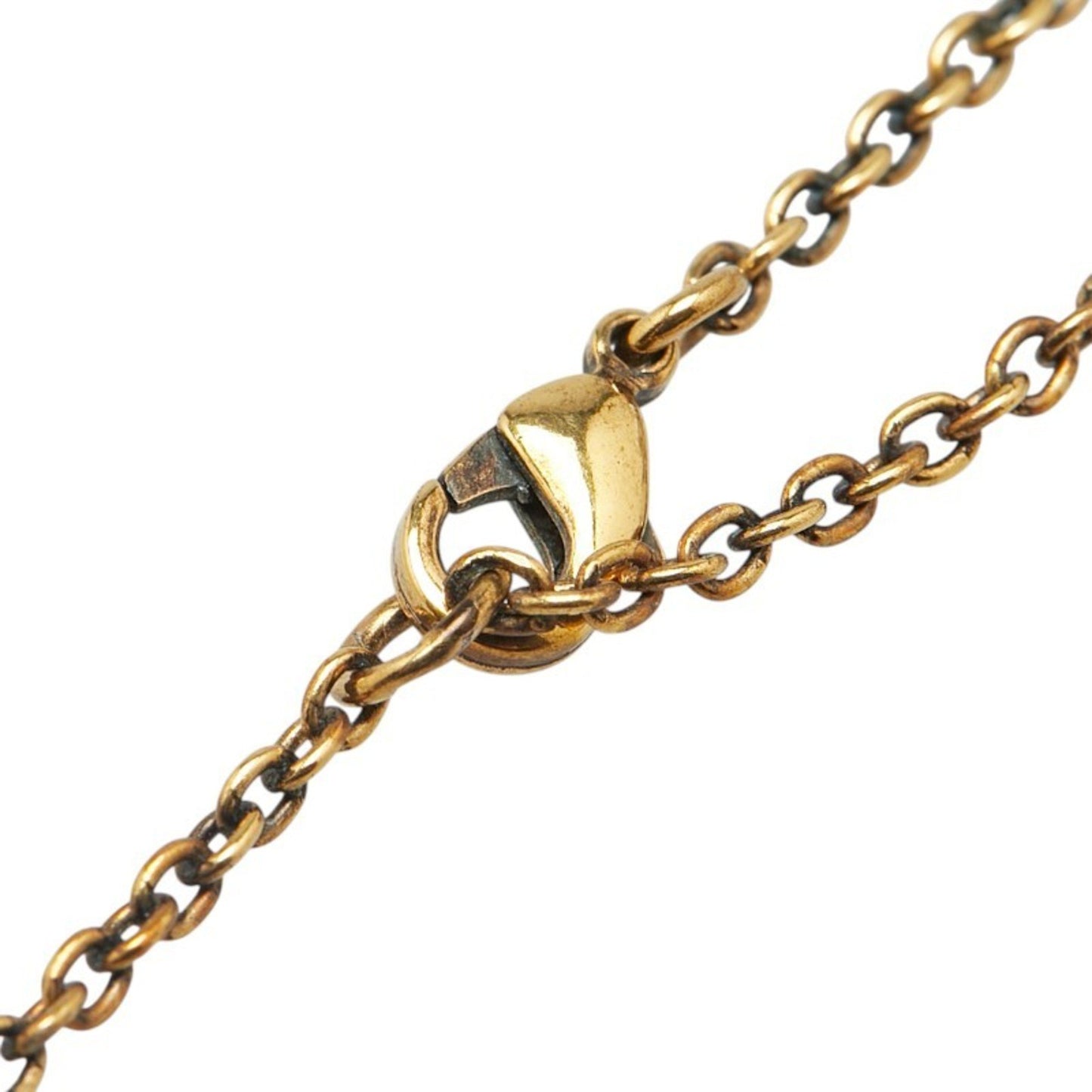 Christian Dior Dior Heart Long Necklace Gold Multicolor Plated