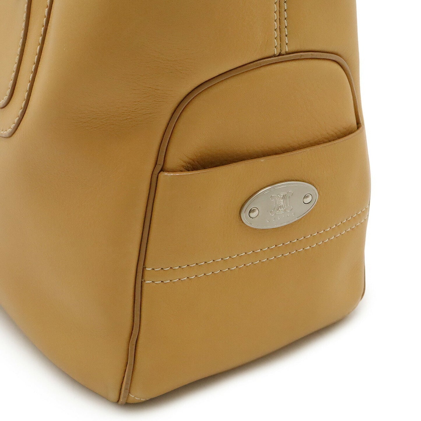 Celine Boogie Bag Handbag Tote Leather Beige