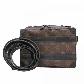 Louis Vuitton Monogram Macassar Soft Handle Trunk Shoulder Bag M45935 Brown/Black