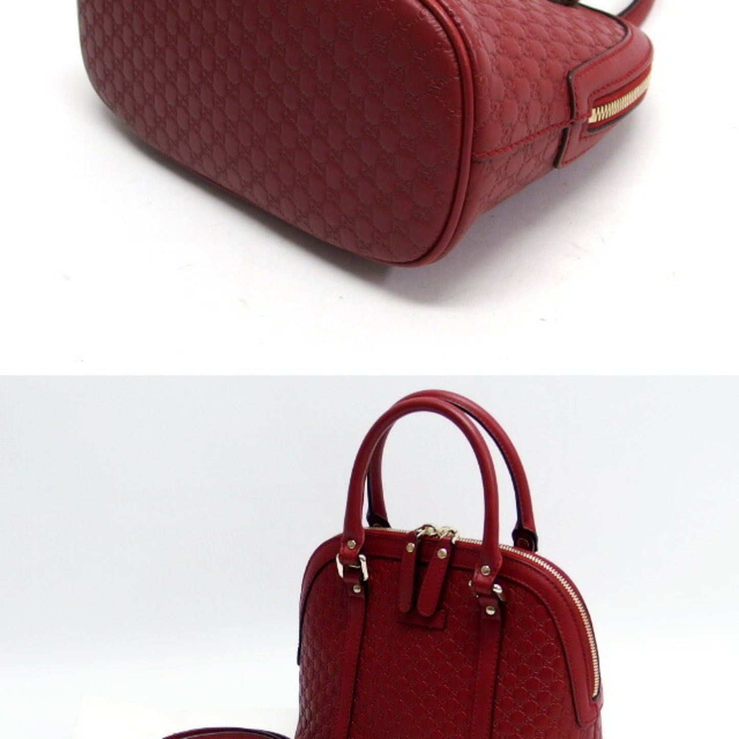 Gucci Small Shoulder Bag Micro Guccissima Red
