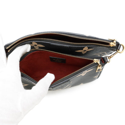 Louis Vuitton Two-Tone Monogram Empreinte Multi Pochette Accessoires Shoulder Bag M45777 Black