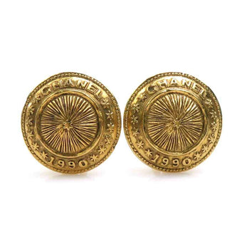 Chanel Metal Gold Earrings