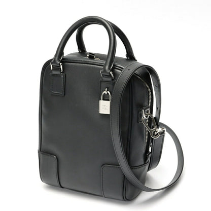 Loewe Amazona 15 Shoulder Bag B039L51X06 Calf Leather Black K-158810