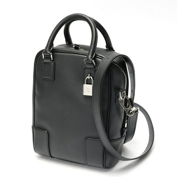 Loewe Amazona 15 Shoulder Bag B039L51X06 Calf Leather Black K-158810