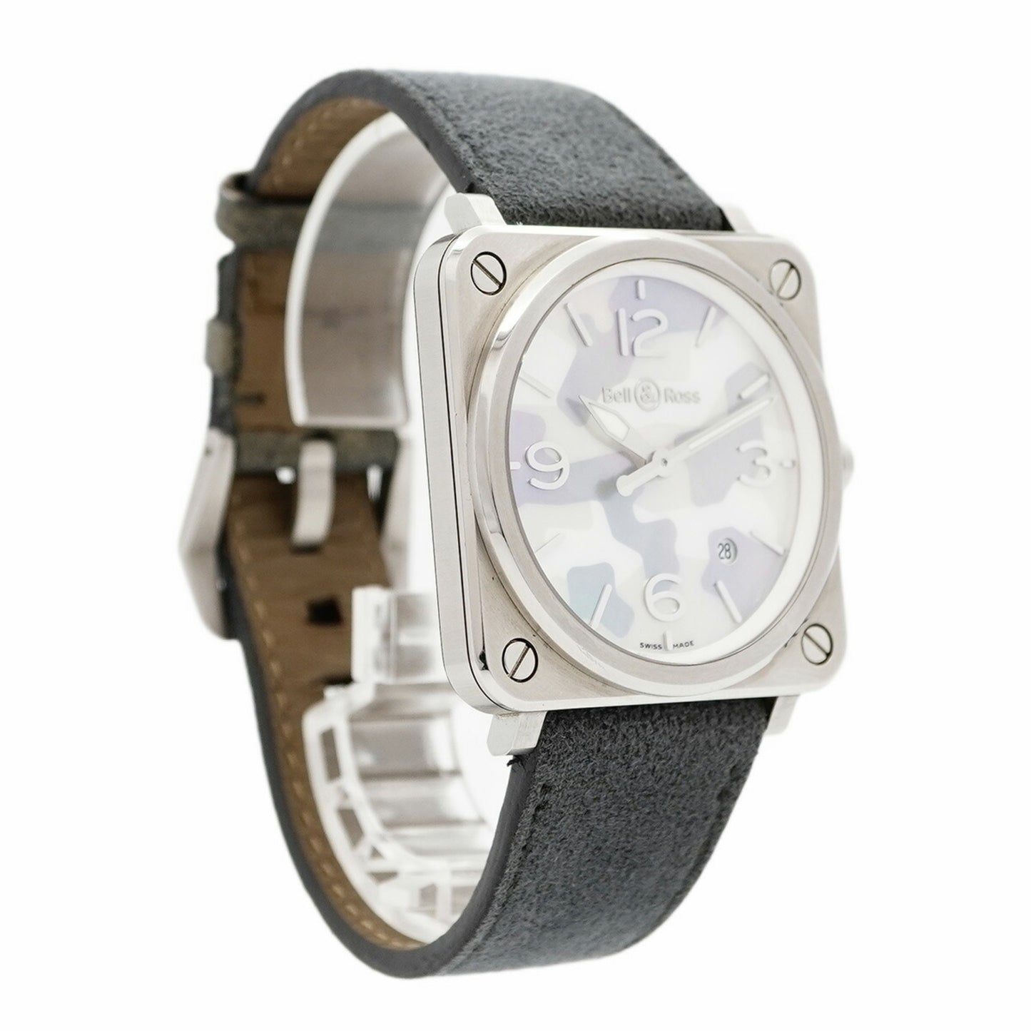 Bell & Ross Aviation Camouflage Brs-64-S-05335 White Dial