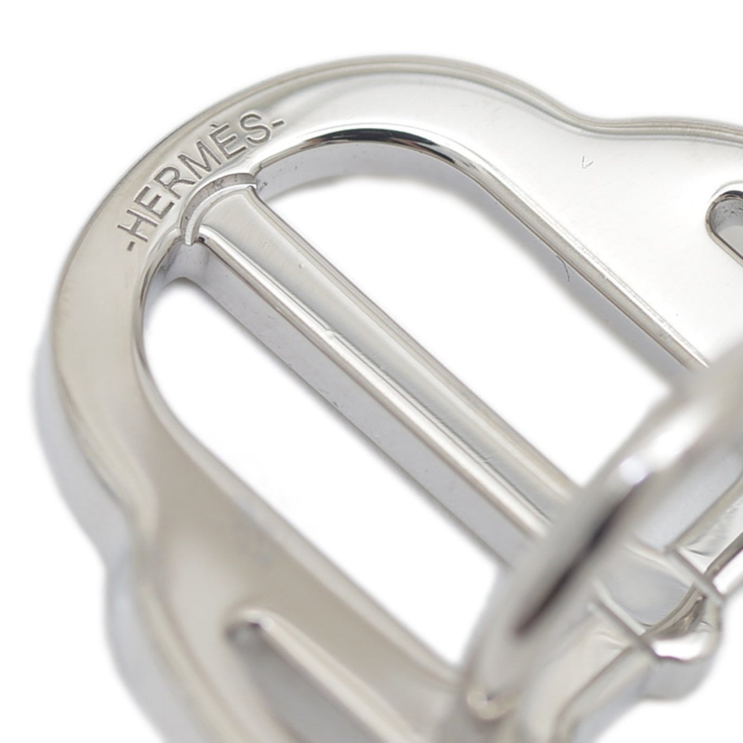 Hermes Mini Boucle Silver Scarf Ring
