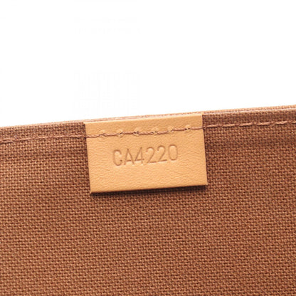 Louis Vuitton Petite Sac Plat Handbag Coated Canvas Leather Monogram
