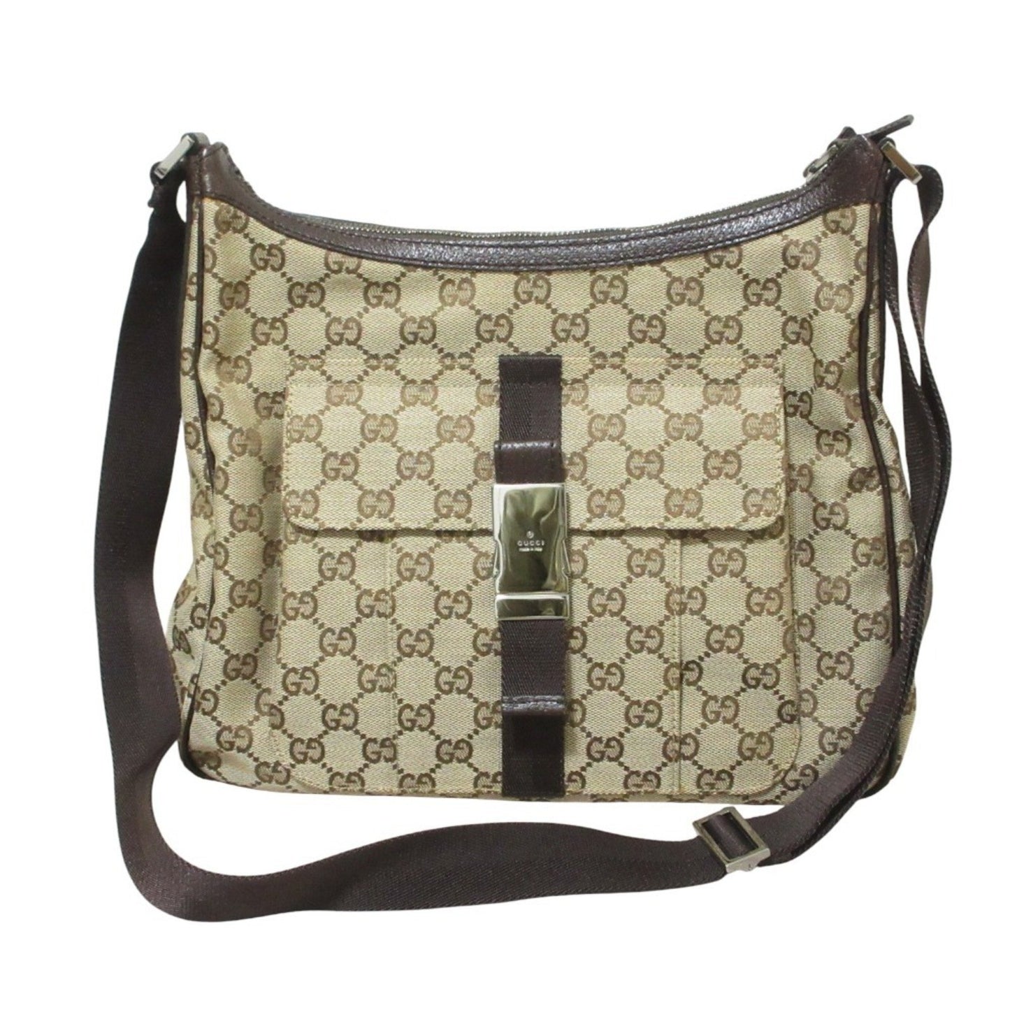 Gucci Gg Canvas Shoulder Bag 131211 Beige Brown