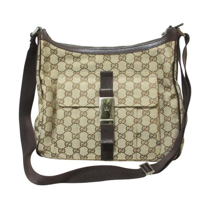 Gucci Gg Canvas Shoulder Bag 131211 Beige Brown
