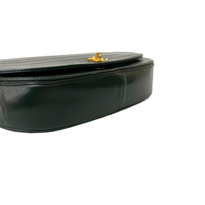 Chanel Coco Mark Half Moon Lambskin Chain Shoulder Bag