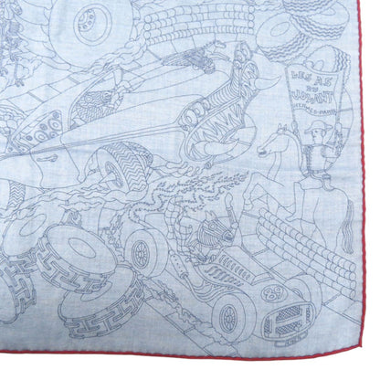 Unused Herms Carr H100 Les As Du Volant Scarf