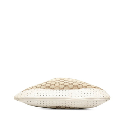 Gucci Gg Canvas Shoulder Bag 145857 Beige Ivory Leather