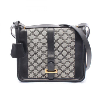Celine Triomphe Shoulder Bag Canvas Leather