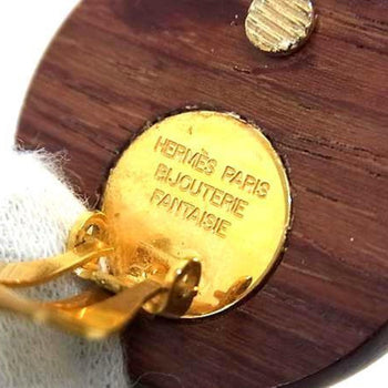 Hermes Serie Earrings In Brown