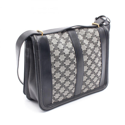 Celine Triomphe Shoulder Bag Canvas Leather
