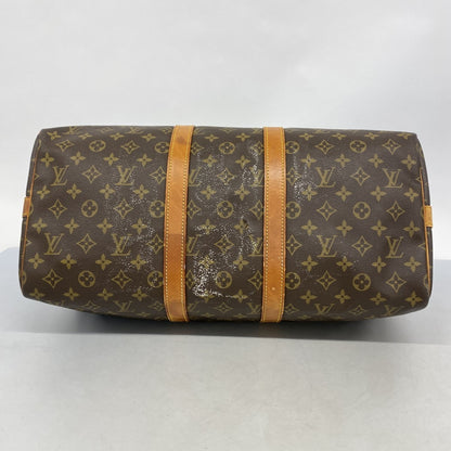 Louis Vuitton Monogram Keepall Bandouliere 45 Boston Bag M41418 Brown