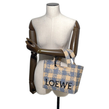 Loewe Font Tote Small Raffia Handbag Alf1B59X16 Loewe 2-Way Shoulder Bag