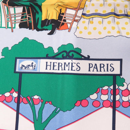 Herms Carr 90 Feria De Sevilla Seville Holidays Silk Green Scarf Muffler 0119 Hermes