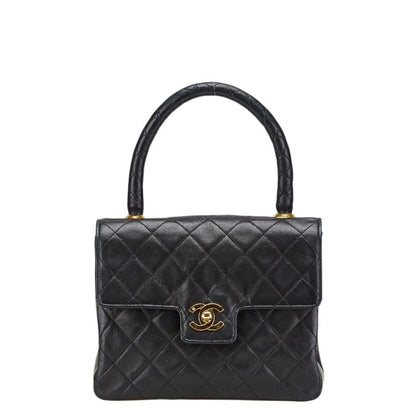 Chanel Matelasse Coco Mark Handbag In Black Lambskin