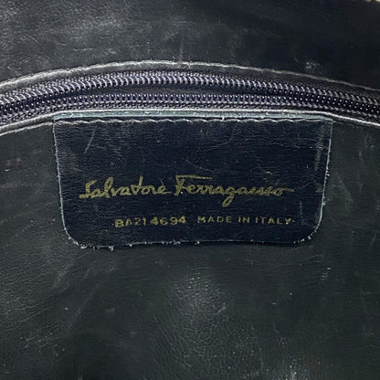 Salvatore Ferragamo Gancini Shoulder Bag In Brown Suede